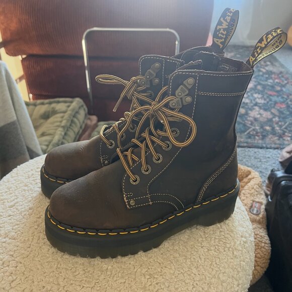 Dr. Martens Jadon Boot Arc Crazy Horse Platforms in Brown - Picture 6 of 8